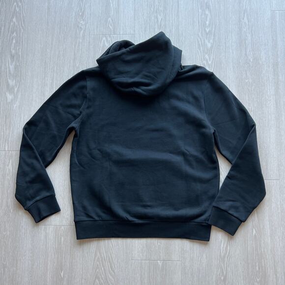 J Crew Tall Summit 11 oz Soft Knit Fleece Hoodie Mens Medium Black - Picture 3 of 9